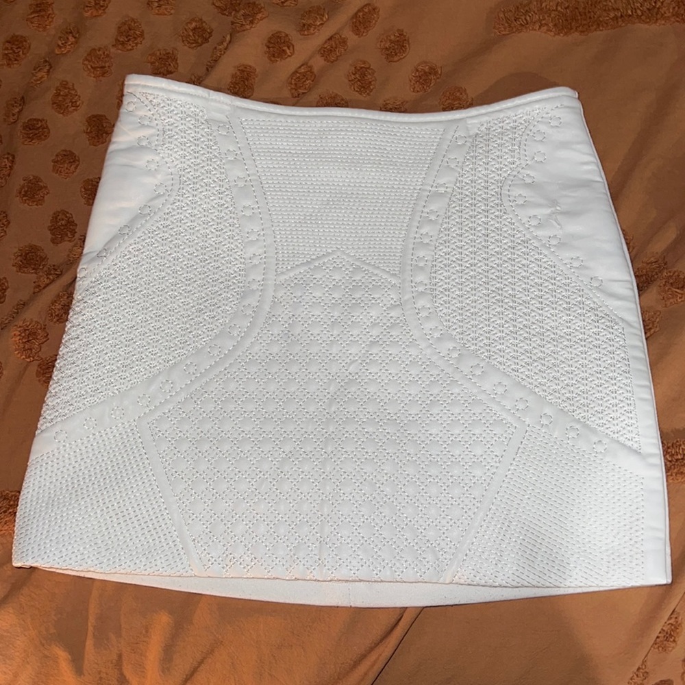 leather & cloth pattern skirt